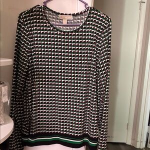 Michael Kors Women's Sweater - Black, White, Green